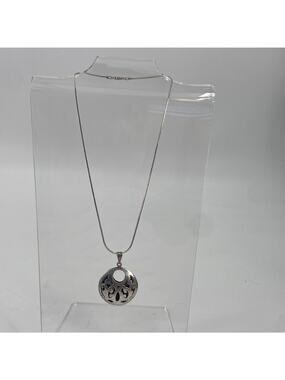 Sterling silver basket necklace